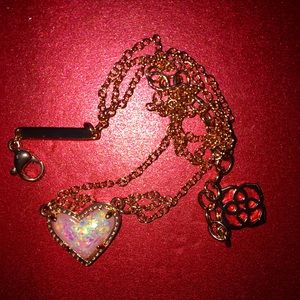 Kendra Scott Ari heart rose gold necklace